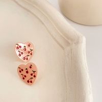 1 Pair Cute Animal Heart Shape Flower Metal Plating Women's Earrings sku image 2