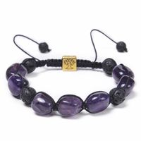 Fashion Square Tree Natural Stone Beaded Knitting Unisex Bracelets sku image 8