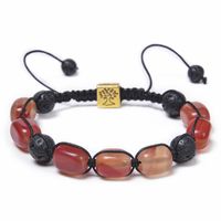 Fashion Square Tree Natural Stone Beaded Knitting Unisex Bracelets sku image 5