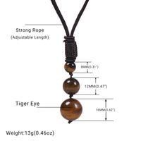 Einfacher Stil Runden Ein Naturstein Unisex Halskette Mit Anhänger main image 5