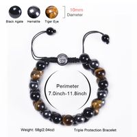 Moda Ronda Ágata Ojo De Tigre Con Cuentas Tejido De Punto Hombres Pulsera main image 3