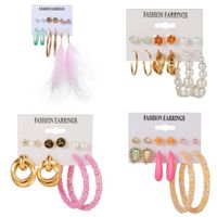 1 Set Fashion Star Metal Inlay Artificial Gemstones Pearl Women's Drop Earrings Earrings Ear Studs main image 3