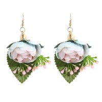 1 Pair Fashion Flower Cloth Women's Drop Earrings sku image 2