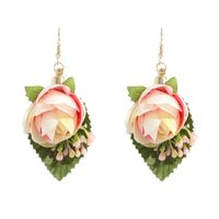 1 Pair Fashion Flower Cloth Women's Drop Earrings sku image 1