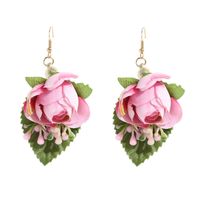 1 Pair Fashion Flower Cloth Women's Drop Earrings sku image 3