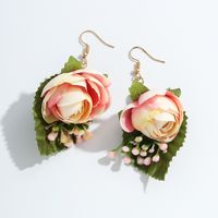 1 Pair Fashion Flower Cloth Women's Drop Earrings main image 3