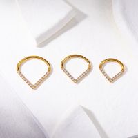 1 Piece Fashion Water Droplets Inlay Titanium Zircon Nose Ring sku image 6