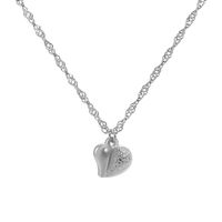 1 Piece Fashion Heart Shape Titanium Steel Inlay Zircon Pendant Necklace sku image 2