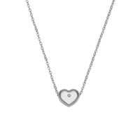 1 Piece Fashion Heart Shape Titanium Steel Inlay Zircon Pendant Necklace sku image 3