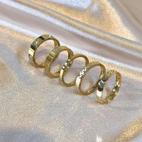 1 Piece Simple Style Water Droplets Heart Shape Bow Knot Titanium Steel Plating Rings main image 1