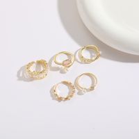 1 Piece Fashion Star Heart Shape Copper Inlay Artificial Pearls Zircon Open Ring main image 9