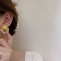 1 Pair Simple Style Flower Resin Stoving Varnish Women's Earrings main image 4