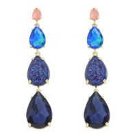 1 Pair Fashion Water Droplets Alloy Inlay Rhinestones Women's Drop Earrings Earrings sku image 3