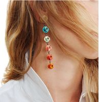 1 Pair Fashion Water Droplets Alloy Inlay Rhinestones Women's Drop Earrings Earrings main image 2