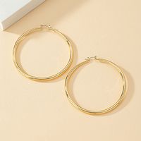 1 Pair Exaggerated Circle Alloy Plating Women's Hoop Earrings main image 3