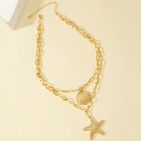 Vacation Starfish Shell Alloy Wholesale Pendant Necklace main image 4
