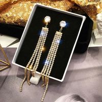 1 Paire Style Simple Couleur Unie Incruster Alliage Strass Boucles D'oreilles Des Boucles D'oreilles sku image 18