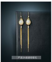 1 Pair Elegant Lady Geometric Plating Inlay Alloy Artificial Gemstones Drop Earrings sku image 22