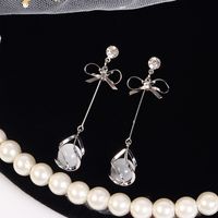 1 Pair Elegant Lady Geometric Plating Inlay Alloy Artificial Gemstones Drop Earrings sku image 2
