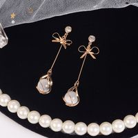 1 Pair Elegant Lady Geometric Plating Inlay Alloy Artificial Gemstones Drop Earrings sku image 1