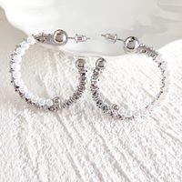 1 Paar Mode Einfarbig Künstliche Perle Kupfer Überzug Ohrringe main image 2