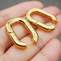 1 Pair Fashion U Shape Brass Plating Earrings main image 2
