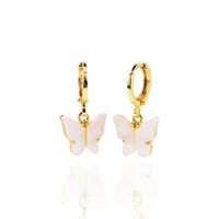 1 Pair Simple Style Butterfly Copper Plating Drop Earrings main image 4