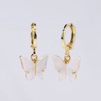 1 Pair Simple Style Butterfly Copper Plating Drop Earrings main image 5