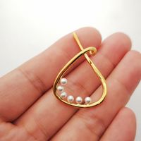 1 Piece Fashion Solid Color Artificial Pearl Copper Plating Earrings main image 3