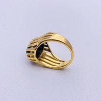 Fashion Geometric Copper Inlay Agate Rings main image 5
