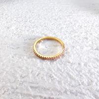1 Piece Fashion Solid Color Copper Inlay Zircon Rings sku image 1