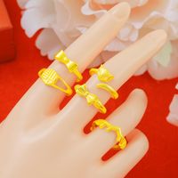 1 Piece Simple Style Fox Bow Knot Brass Open Ring main image 5
