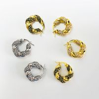 1 Pair Fashion Geometric Copper Inlay Zircon Earrings main image 2