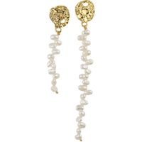 1 Pair Fashion Geometric Copper Inlay Freshwater Pearl Drop Earrings sku image 1