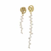 1 Pair Fashion Geometric Copper Inlay Freshwater Pearl Drop Earrings main image 4
