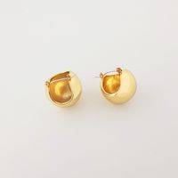 1 Pair Retro Solid Color Copper Plating Earrings sku image 1