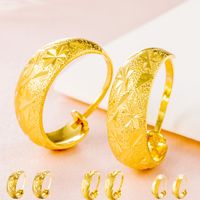1 Pair Fashion Circle Copper Plating Hoop Earrings main image 1