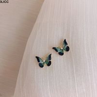 1 Pair Fashion Butterfly Alloy Enamel Plating Women's Ear Studs main image 4