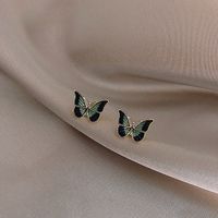 1 Pair Fashion Butterfly Alloy Enamel Plating Women's Ear Studs main image 3