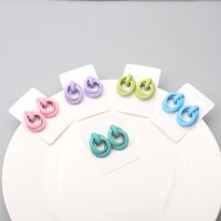 1 Pair Simple Style Solid Color Alloy Patchwork Women's Ear Studs main image 5