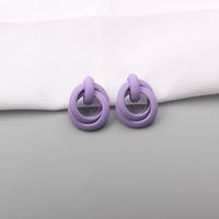 1 Pair Simple Style Solid Color Alloy Patchwork Women's Ear Studs main image 4
