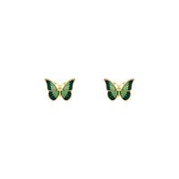 1 Paar Mode Schmetterling Legierung Emaille Überzug Frau Ohrstecker main image 2
