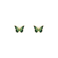 1 Pair Fashion Butterfly Alloy Enamel Plating Women's Ear Studs main image 2