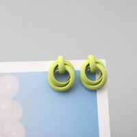 1 Pair Simple Style Solid Color Alloy Patchwork Women's Ear Studs sku image 2