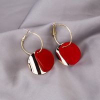 Wholesale Jewelry 1 Pair Vintage Style Color Block Alloy Gold Plated Drop Earrings main image 2