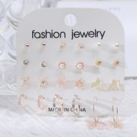 1 Set Fashion Heart Shape Alloy Patchwork Plating Gold Plated Women's Earrings sku image 3