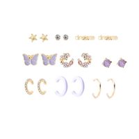 1 Set Fashion Heart Shape Alloy Patchwork Plating Gold Plated Women's Earrings main image 2
