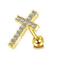 1 Piece Fashion Star Metal Plating Inlay Zircon Women's Ear Studs sku image 16