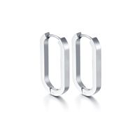 1 Pair Simple Style Star Stainless Steel Plating Hoop Earrings sku image 4