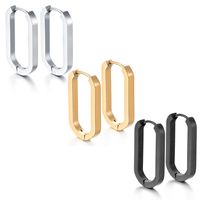 1 Pair Simple Style Star Stainless Steel Plating Hoop Earrings main image 4